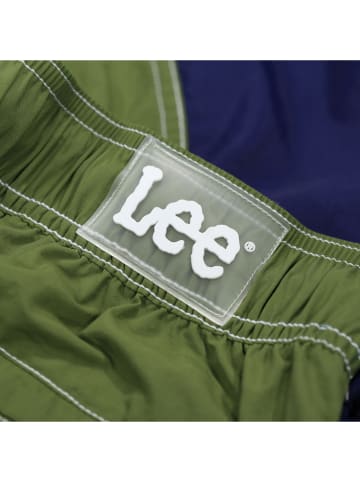 LEE Underwear Badeshorts "Damsel" in Khaki/ Dunkelblau