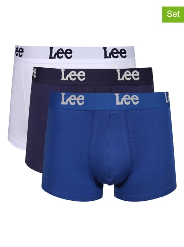 LEE Underwear Bokserki (3 pary) "Gannon" w kolorze granatowym, niebieskim i białym