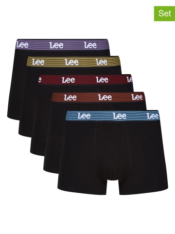 LEE Underwear 5er-Set: Boxershorts "Lister" in Schwarz