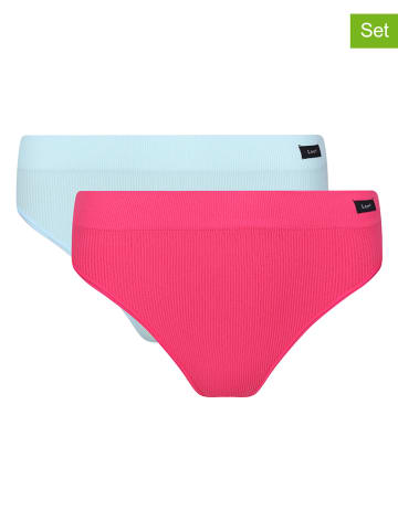 LEE Underwear 2-delige set: slips "Allia" roze/lichtblauw