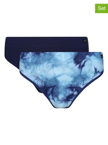 LEE Underwear 2-delige set: slips "Ivella" donkerblauw/lichtblauw