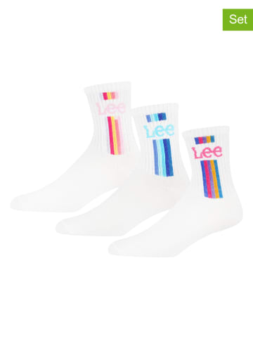 LEE Underwear 3er-Set: Socken "Cindy" in Weiß
