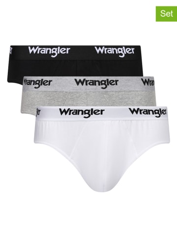 Wrangler 3er-Set: Slips "Norrie" in Schwarz/ Weiß/ Grau