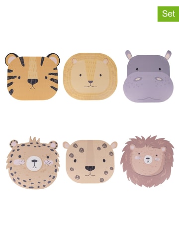Villa d´Este 6er-Set: Tischsets "Le Petit Safari" in Bunt - Ø 38 cm