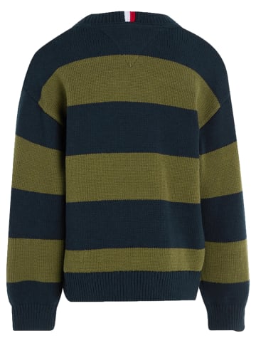 Tommy Hilfiger Pullover in Dunkelblau/ Khaki