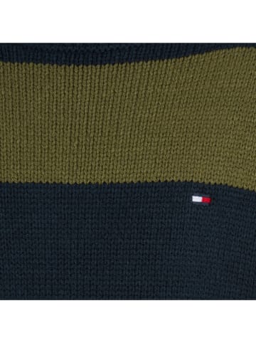 Tommy Hilfiger Pullover in Dunkelblau/ Khaki