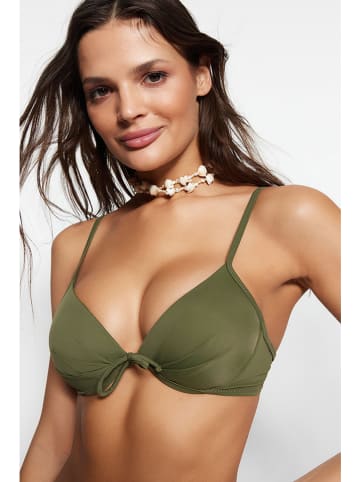 trendyol Biustonosz bikini w kolorze zielonym
