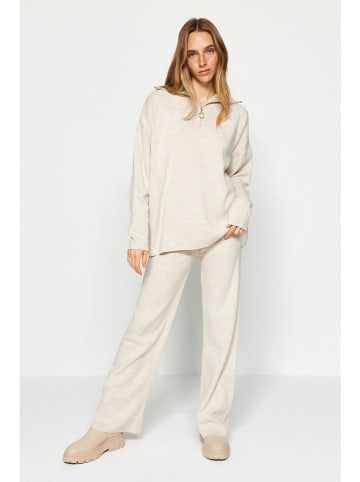 trendyol 2-delige outfit crème