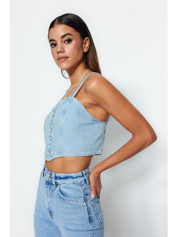 trendyol Top lichtblauw