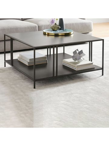 HanahHome Couchtisch "Uranus" in Schwarz - (B)80 x (H)40 x (T)80 cm