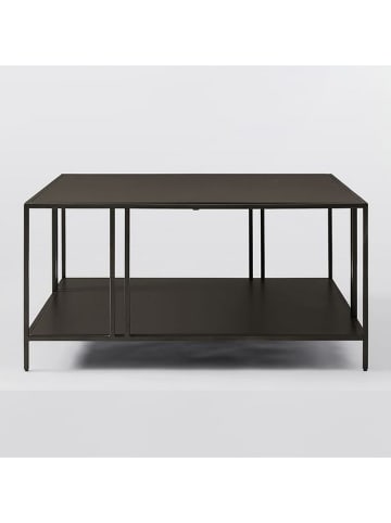 HanahHome Couchtisch "Uranus" in Schwarz - (B)80 x (H)40 x (T)80 cm