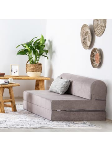 HanahHome 2-Bett-Sofa "Magic" in Grau - (B)120 x (H)75 x (T)82 cm