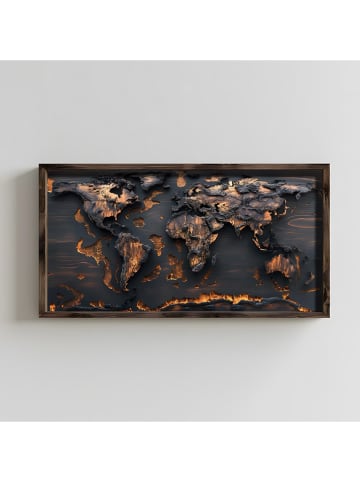 HanahHome Ingelijste kunstdruk bruin/zwart - (B)120 x (H)60 cm