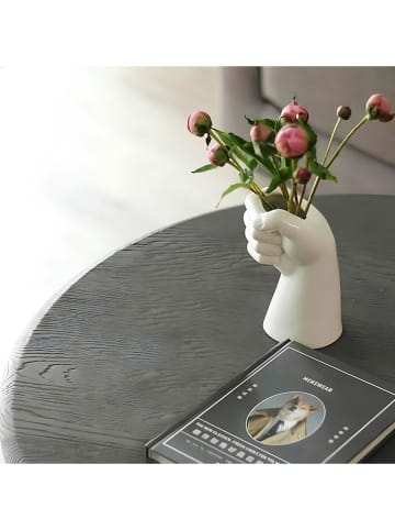 HanahHome Vase in Weiß - (H)17 cm