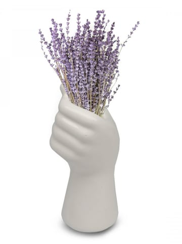 HanahHome Vase in Weiß - (H)17 cm