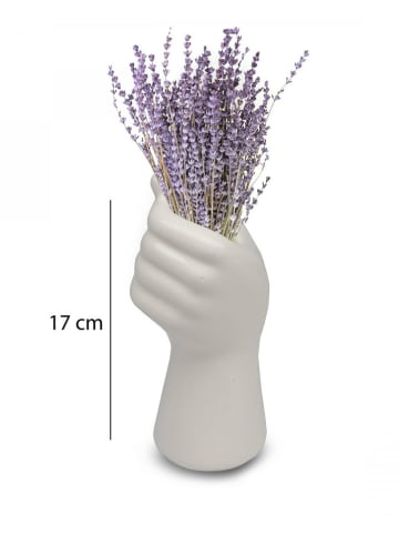 HanahHome Vase in Weiß - (H)17 cm