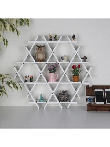 HanahHome Regal in Weiß - (B)70 x (H)67 x (T)11 cm