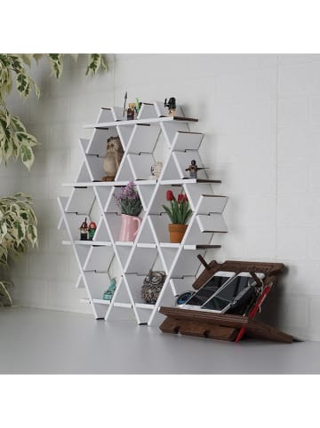 HanahHome Regal in Weiß - (B)70 x (H)67 x (T)11 cm