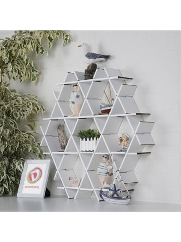 HanahHome Regal in Weiß - (B)70 x (H)67 x (T)11 cm