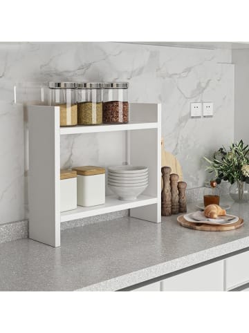 HanahHome Küchenregal "Denver" in Weiß - (B)34 x (H)30 x (T)10 cm