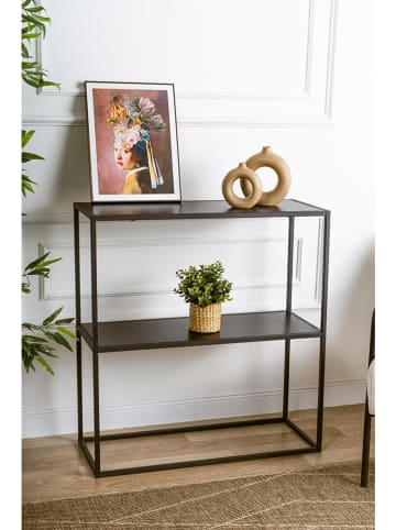HanahHome Sideboard "Andras" in Schwarz - (B)80 x (H)85 x (T)30 cm