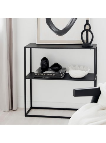 HanahHome Sideboard "Andras" in Schwarz - (B)80 x (H)85 x (T)30 cm
