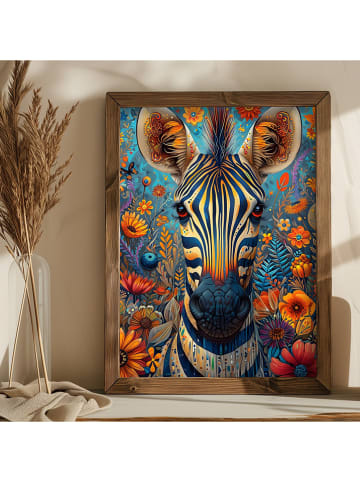 HanahHome Ingelijste kunstdruk bruin/meerkleurig - (B)35 x (H)47 cm