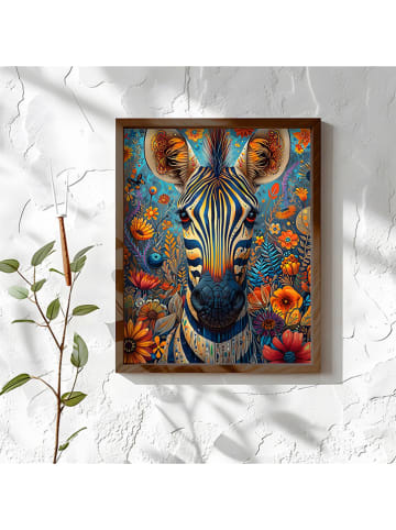 HanahHome Ingelijste kunstdruk bruin/meerkleurig - (B)35 x (H)47 cm