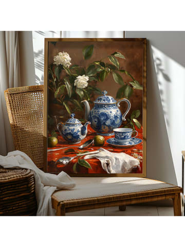 HanahHome Gerahmter Kunstdruck in Braun/ Bunt - (B)50 x (H)70 cm