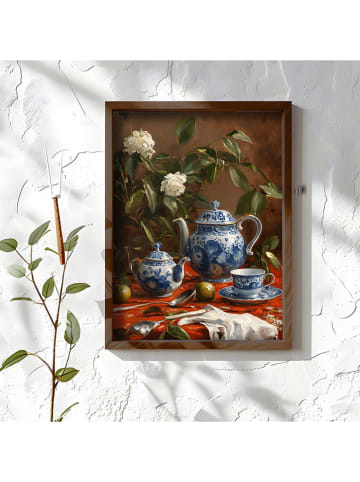 HanahHome Ingelijste kunstdruk bruin/meerkleurig - (B)50 x (H)70 cm