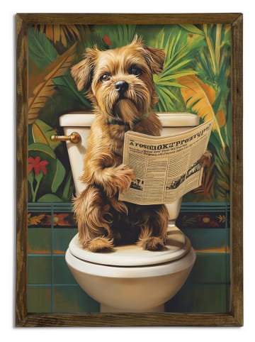 HanahHome Ingelijste kunstdruk bruin/meerkleurig - (B)35 x (H)47 cm