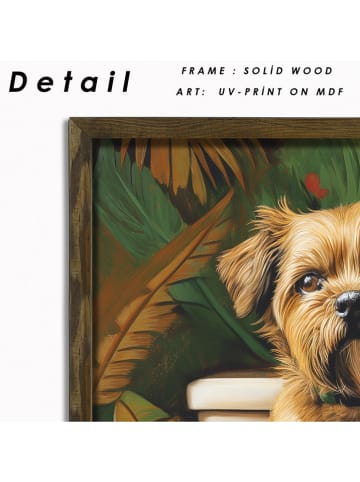 HanahHome Ingelijste kunstdruk bruin/meerkleurig - (B)35 x (H)47 cm