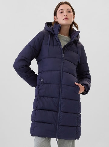 GAP Doorgestikte mantel donkerblauw