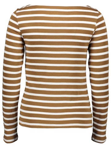 GAP Longsleeve in Braun/ Weiß