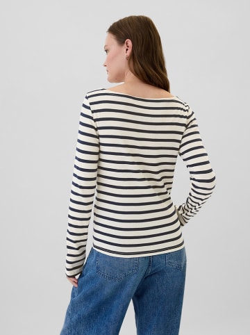 GAP 2er-Set: Longsleeves in Dunkelblau/ Weiß