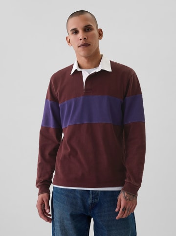 GAP Poloshirt in Bordeaux/ Blau