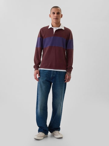 GAP Poloshirt in Bordeaux/ Blau