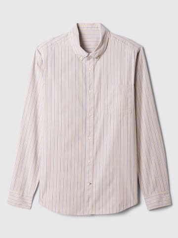 GAP Hemd in Beige/ Blau