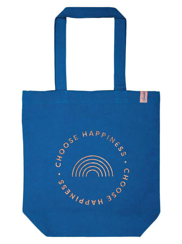 moses. Shopper "Choose Happiness" blauw