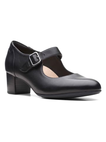 Clarks Leren pumps met bandje "Linnae Walk" zwart