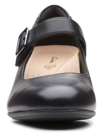 Clarks Leren pumps met bandje "Linnae Walk" zwart