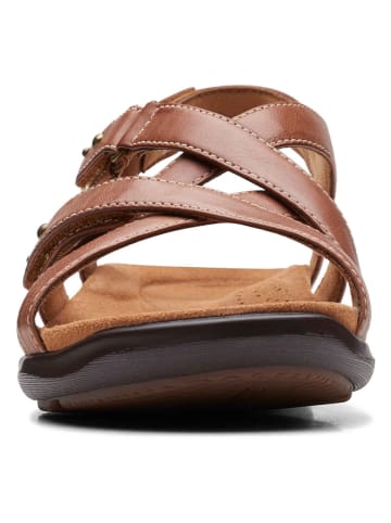 Clarks Skórzane sandały "Kitly Go" w kolorze brązowym