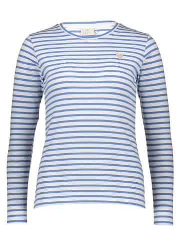 Kaffe Longsleeve in Weiß/ Hellblau