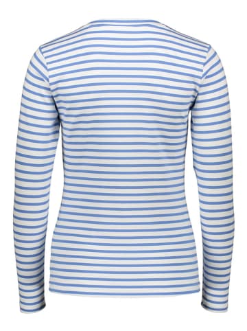 Kaffe Longsleeve in Weiß/ Hellblau