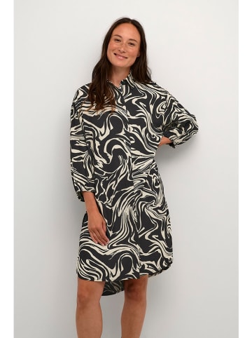 Kaffe Kleid in Schwarz/ Creme