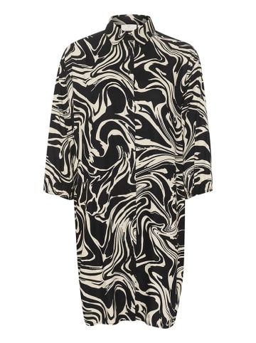 Kaffe Kleid in Schwarz/ Creme