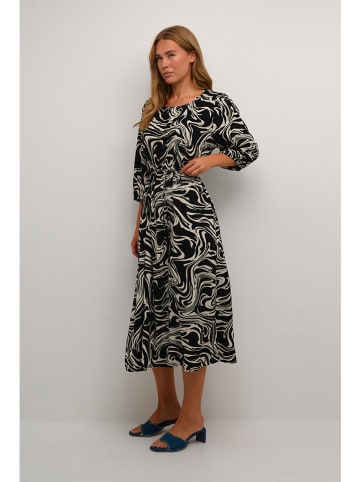Kaffe Kleid in Schwarz/ Creme
