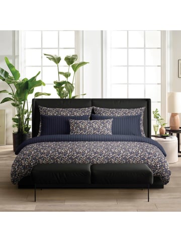 Cacharel textiles Satijnen beddengoedsaet "Meadow" donkerblauw/meerkleurig