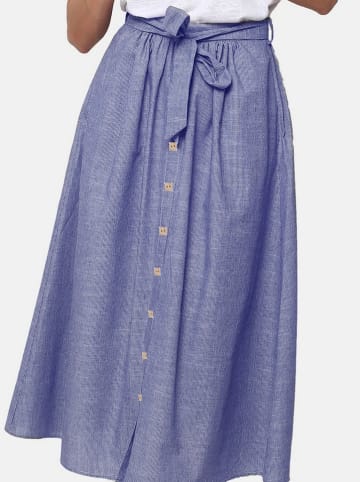 Le Jardin du Lin Linnen rok donkerblauw