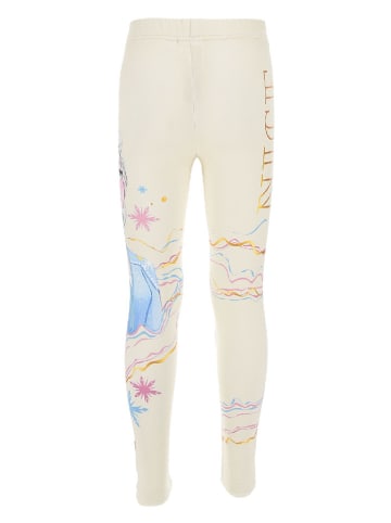 Disney Frozen Legginsy "Kraina lodu" w kolorze kremowym